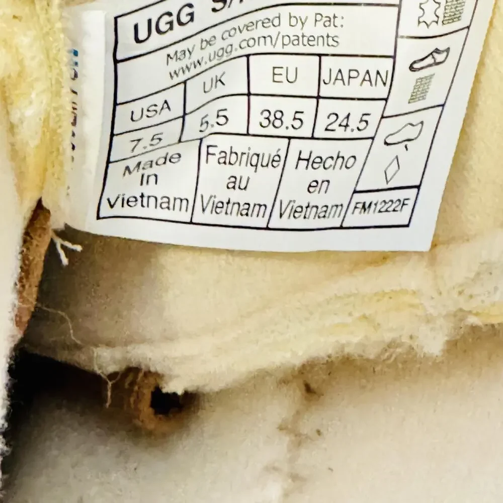 UGG Boots Womens 7.5 Brown Suede Mid Calf Shearling Lace Up Winter Snow Shoes
